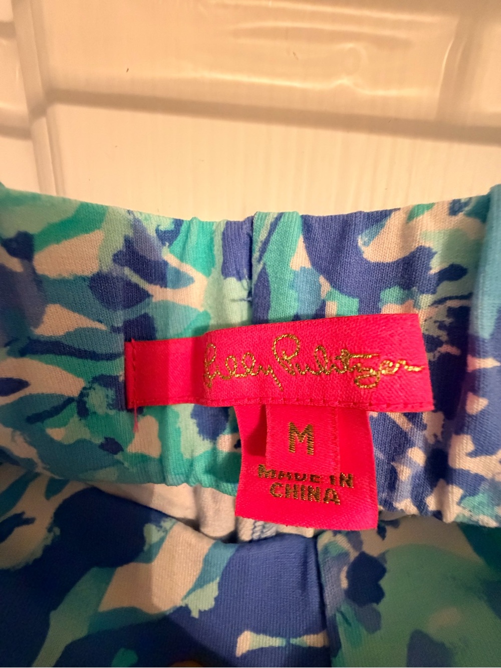 Lilly Pulitzer Blue & Aqua Printed Wide-Leg Pants - Picture 2 of 3